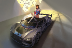 Race Queen Dva (5120x2880) Resolution Wallpaper