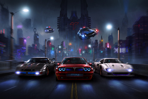 Racers Night Chase 4k (1336x768) Resolution Wallpaper