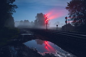 Railway Track Light Exposure (1280x1024) Resolution Wallpaper