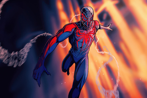 Raimiverse Spider Man 2099 (1360x768) Resolution Wallpaper