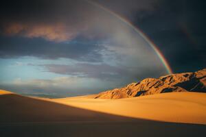 Rainbow Over Death Valley California Wallpaper