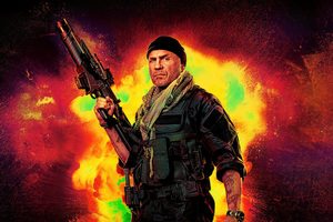 Randy Couture As Toll Road In The Expendables 4 (1360x768) Resolution Wallpaper