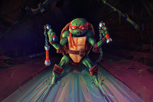 Raphael Teenage Mutant Ninja Turtles 4k (1360x768) Resolution Wallpaper