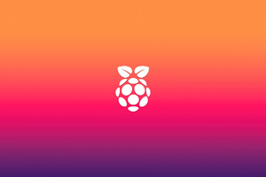 Raspberry Pi Logo Minimal 5k Wallpaper