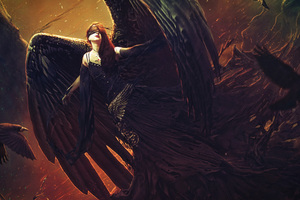 Raven Black Angel 4k (2880x1800) Resolution Wallpaper