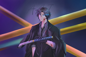 Raven Knight Urban Samurai (2048x2048) Resolution Wallpaper