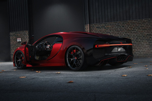 Red Bugatti Chiron 4k (2560x1080) Resolution Wallpaper