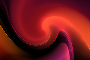 Red Curls Abstract 4k