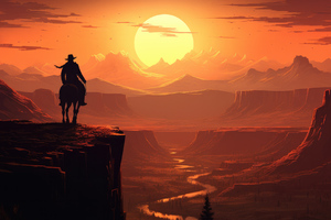 Red Dead Redemption Dreamy Wild West (2880x1800) Resolution Wallpaper