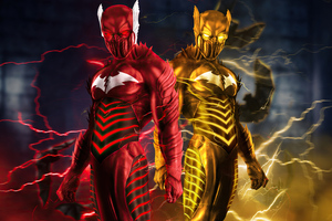 Red Death Bruce Wayne And Reverse Death Barry Allen