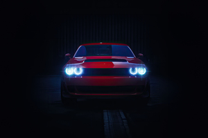 Red Dodge Challenger 4k (2560x1440) Resolution Wallpaper