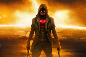 Red Hood Commanding Presence Wallpaper