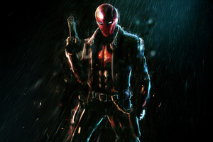 Red Hood Justice From The Shadow (5120x2880) Resolution Wallpaper