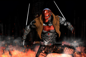 Red Hood Unleashed (2048x2048) Resolution Wallpaper