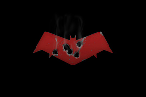 Red Hood Vs Grifter Blood Money Logo 5k