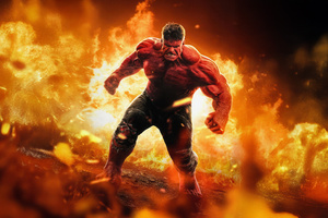 Red Hulk Reign (2048x2048) Resolution Wallpaper