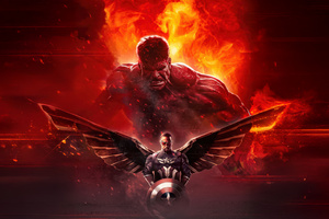 Red Hulk X Captain America Wallpaper