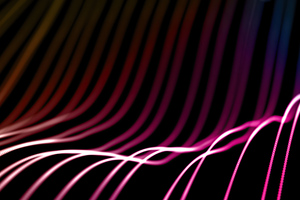 Red Lines Waves Abstract 4k