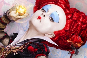 Red Queen Alice Through The Looking Glass (2560x1080) Resolution Wallpaper