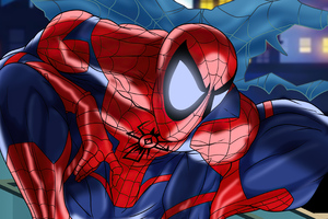 Red Spiderman Artwork 4k