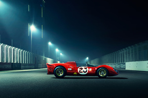 Red Sport Track Car (1366x768) Resolution Wallpaper