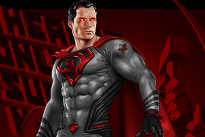 Red Superman 4k (2048x2048) Resolution Wallpaper