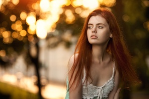Redhead Girl Outdoors