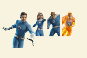 Reed Richards In The Fantastic Four First Steps X Fortnite (1336x768) Resolution Wallpaper