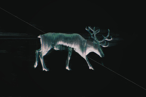Reindeer Glitch 5k Wallpaper