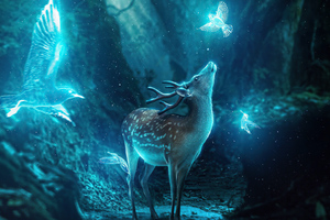 Reindeer Magical Forest