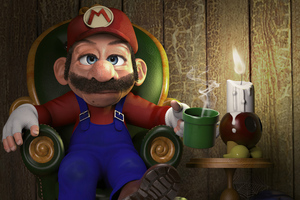 Retired Super Mario 4k (1360x768) Resolution Wallpaper