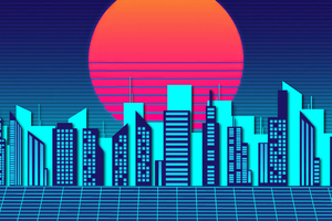 Retro City Wave 4k (1280x720) Resolution Wallpaper
