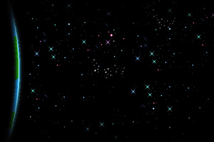 Retro Pixel Planet Wallpaper