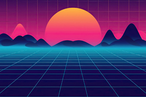Retro Synthwave Sunrise 4k Wallpaper