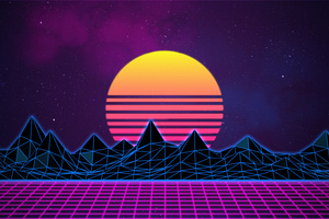 Retrowave Neon 80 Vibe 5k (1400x900) Resolution Wallpaper