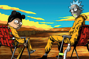 Rick And Morty Breaking Bad 4k Wallpaper