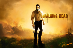 Rick Grimes The Walking Dead 5k Artwork (5120x2880) Resolution Wallpaper