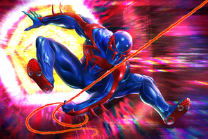 Rise Of The Future Spider Man 2099 (1360x768) Resolution Wallpaper