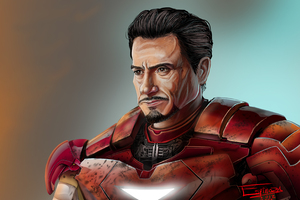Robert Downey JR As Tony Stark (2932x2932) Resolution Wallpaper