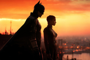 Robert Pattinson As Batman And Zoe Kravitzs As Catwoman The Batman 2022 5k