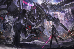 Robot Scifi Anime War Wallpaper