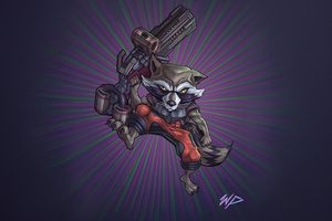 Rocket Raccoon Cinematic (2560x1440) Resolution Wallpaper