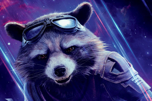 Rocket Raccoon In Avengers Endgame (1336x768) Resolution Wallpaper