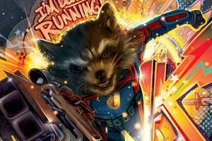 Rocket Raccoon In Guardians Of The Galaxy Vol 3 Artwork Wallpaper