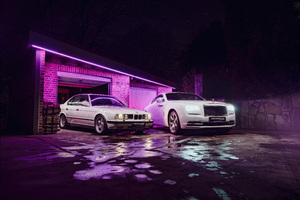 Rolls Royce And Classic Bmw M5 Vice City Bibes (1920x1080) Resolution Wallpaper