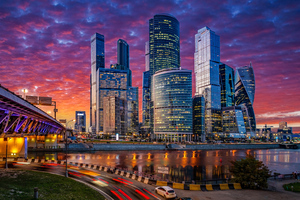 Russia Moscow Cityscape 4k