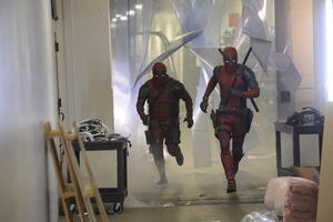 Ryan Renolds And James Corden In Deadpool Dress