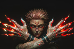 Ryomen Sukuna The Four Armed Curse (3840x2160) Resolution Wallpaper