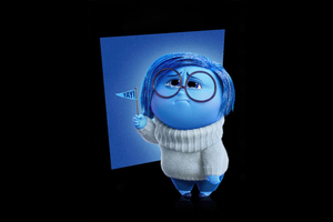 Sadness In Inside Out 2 Movie 2024 8k (1336x768) Resolution Wallpaper