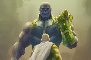 Saitama Vs Thanos
